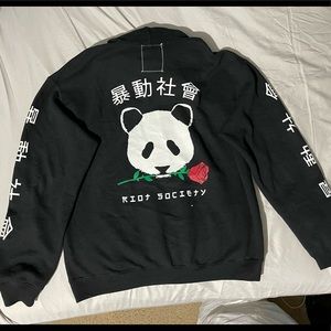 Riot society Size medium black hoodie.